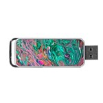 Green Pour Portable USB Flash (One Side)