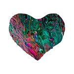 Green Pour Standard 16  Premium Heart Shape Cushions