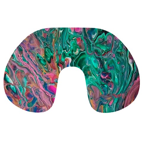 Green Pour Travel Neck Pillow from ArtsNow.com Front