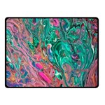 Green Pour 50  x 40  Two Sides Fleece Blanket (Small)