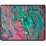 Green Pour 60  x 50  Two Sides Fleece Blanket (Medium)