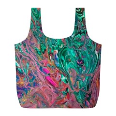 Green Pour Full Print Recycle Bag (L) from ArtsNow.com Front
