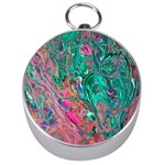 Green Pour Silver Compasses