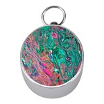 Green Pour Mini Silver Compasses