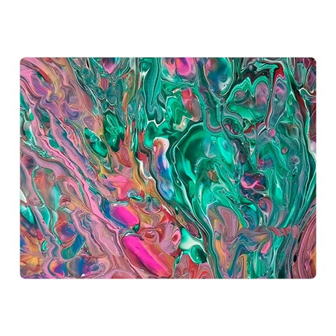 Green Pour 35  x 27  Two Sides Premium Plush Fleece Blanket (Mini) from ArtsNow.com 35 x27  Blanket Front