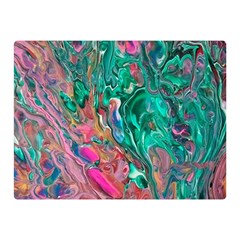 Green Pour 35  x 27  Two Sides Premium Plush Fleece Blanket (Mini) from ArtsNow.com 35 x27  Blanket Back