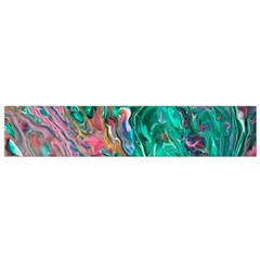 Green Pour 12 X60  Small Premium Plush Fleece Scarf from ArtsNow.com Back