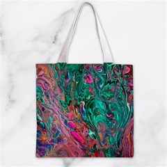 Green Pour Zipper Grocery Tote Bag from ArtsNow.com Front