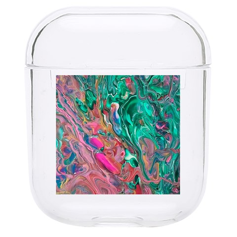 Green Pour Hard PC AirPods 1/2 Case from ArtsNow.com Front