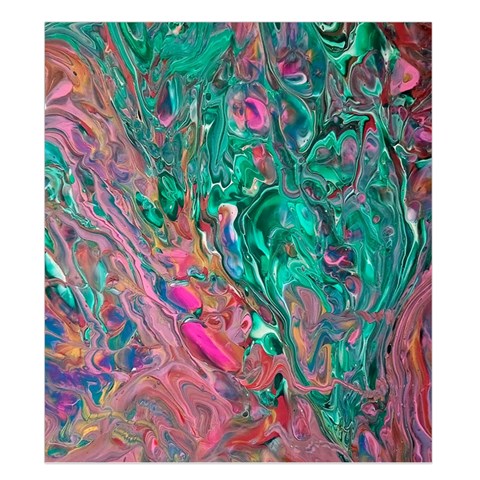 Green Pour Duvet Cover Double Side (King Size) from ArtsNow.com Front