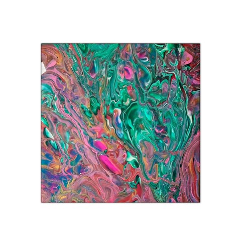 Green Pour 22  x 22  Satin Bandana Scarf from ArtsNow.com Front