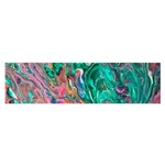 Green Pour 16 x 60  Oblong Satin Scarf