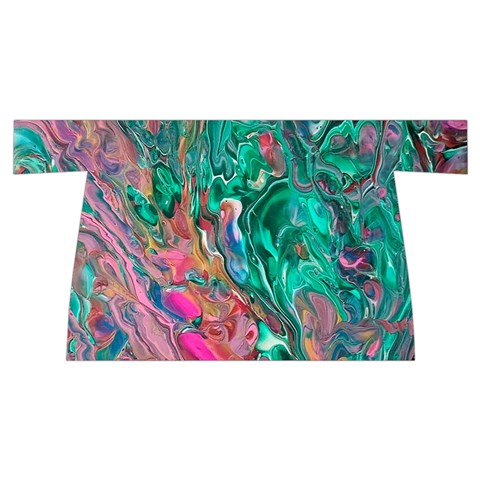 Green Pour Wristlet Pouch Bag (Small) from ArtsNow.com Front