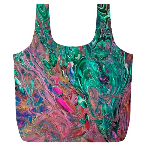 Green Pour Full Print Recycle Bag (XXL) from ArtsNow.com Front