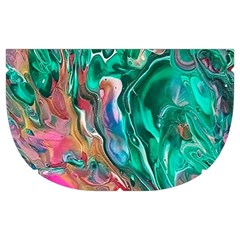 Green Pour Make Up Case (Medium) from ArtsNow.com Side Right