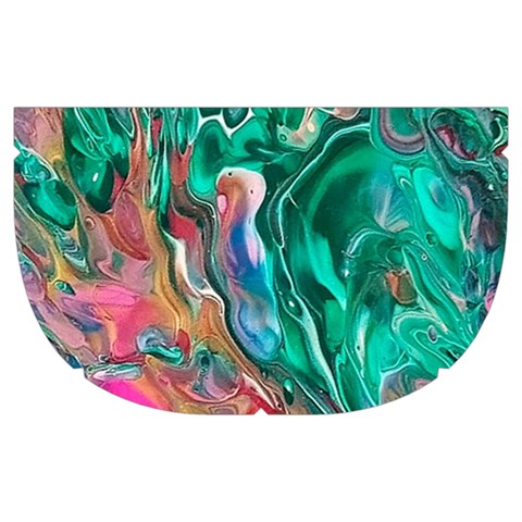 Green Pour Make Up Case (Medium) from ArtsNow.com Side Left