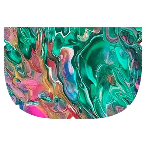 Green Pour Make Up Case (Large) from ArtsNow.com Side Right