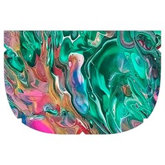 Green Pour Make Up Case (Large) from ArtsNow.com Side Right