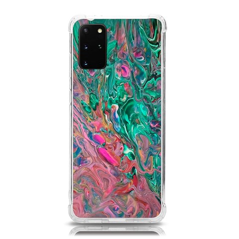 Green Pour Samsung Galaxy S20 Plus 6.7 Inch TPU UV Case from ArtsNow.com Front