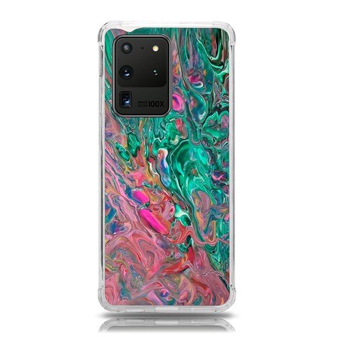 Green Pour Samsung Galaxy S20 Ultra 6.9 Inch TPU UV Case from ArtsNow.com Front