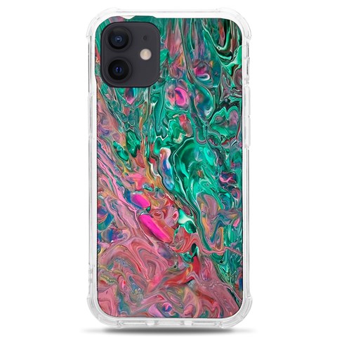 Green Pour iPhone 12 mini TPU UV Print Case	 from ArtsNow.com Front