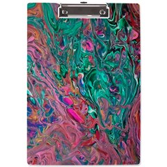 Green Pour A4 Acrylic Clipboard from ArtsNow.com Front