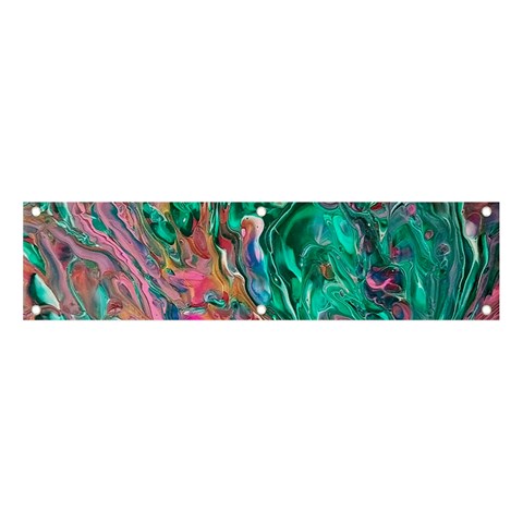 Green Pour Banner and Sign 4  x 1  from ArtsNow.com Front