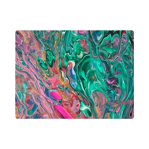 Green Pour 35  x 27  Premium Plush Fleece Blanket (Mini) from ArtsNow.com 35 x27  Blanket Front