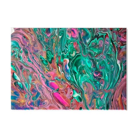 Green Pour Crystal Sticker (A4) from ArtsNow.com Front
