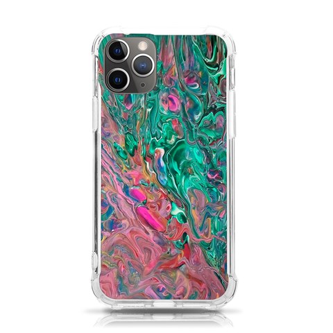 Green Pour iPhone 11 Pro 5.8 Inch TPU UV Print Case from ArtsNow.com Front