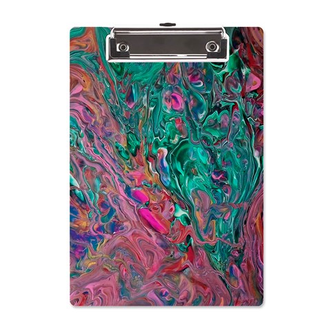 Green Pour A5 Acrylic Clipboard from ArtsNow.com Front