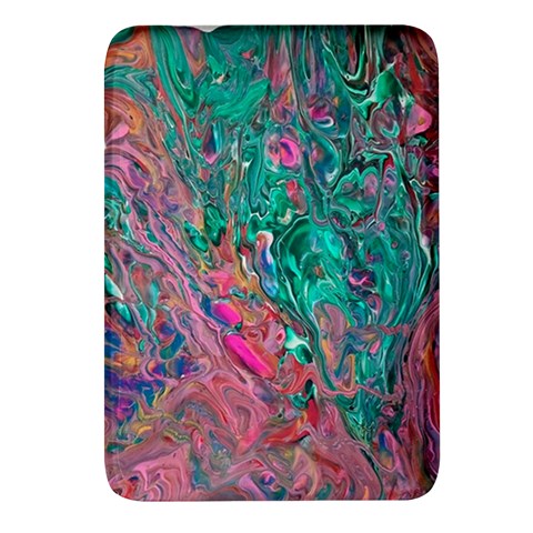 Green Pour Rectangular Glass Fridge Magnet (4 pack) from ArtsNow.com Front