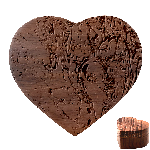 Green Pour Heart Wood Jewelry Box from ArtsNow.com Front