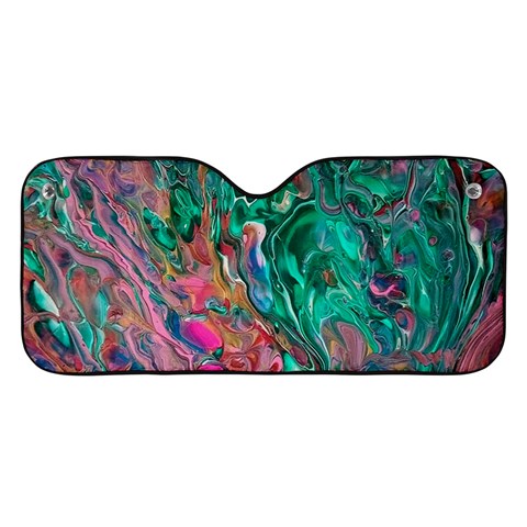 Green Pour Car Windshield Sunshade from ArtsNow.com Front