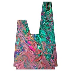 Green Pour Japanese Wrist Knot Bag from ArtsNow.com Back Inisde
