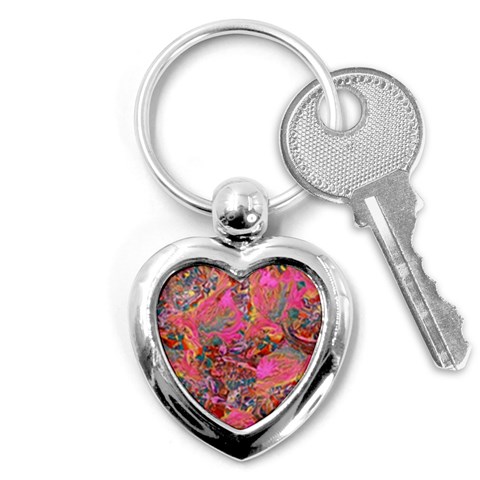Collage  Key Chain (Heart) from ArtsNow.com Front