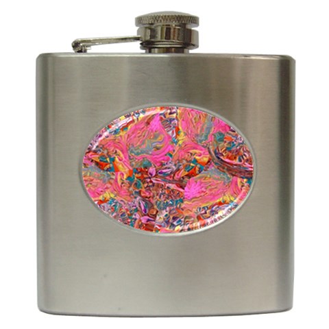 Collage  Hip Flask (6 oz) from ArtsNow.com Front