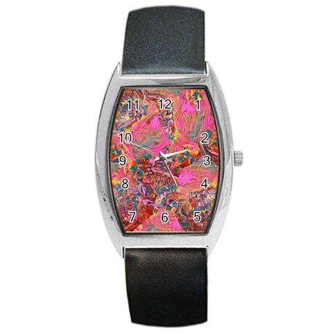Collage  Barrel Style Metal Watch from ArtsNow.com Front