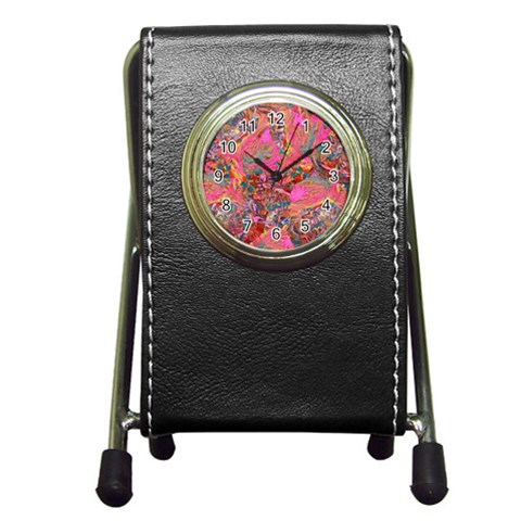 Collage  Pen Holder Desk Clock from ArtsNow.com Front