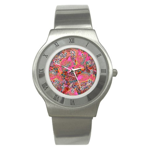 Collage  Stainless Steel Watch from ArtsNow.com Front