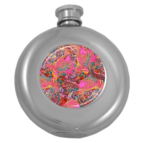 Collage  Round Hip Flask (5 oz) from ArtsNow.com Front