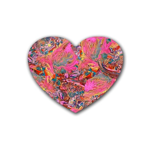 Collage  Rubber Coaster (Heart) from ArtsNow.com Front