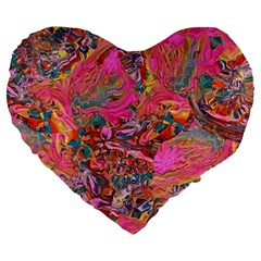 Collage  Large 19  Premium Heart Shape Cushions from ArtsNow.com Front