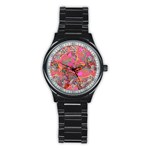Collage  Stainless Steel Round Watch