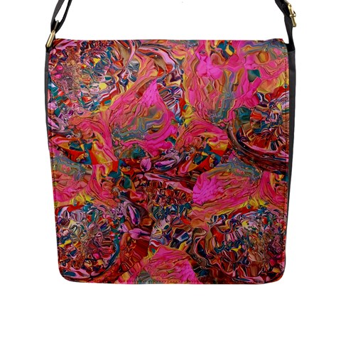 Collage  Flap Closure Messenger Bag (L) from ArtsNow.com Front