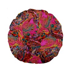 Collage  Standard 15  Premium Flano Round Cushions from ArtsNow.com Front