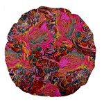 Collage  Large 18  Premium Flano Round Cushions