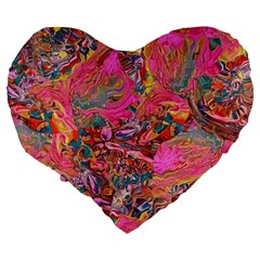 Collage  Large 19  Premium Flano Heart Shape Cushions from ArtsNow.com Back