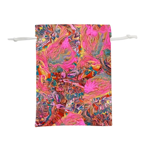 Collage  Lightweight Drawstring Pouch (L) from ArtsNow.com Front