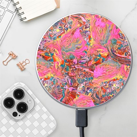 Collage  Wireless Fast Charger(White) from ArtsNow.com Front